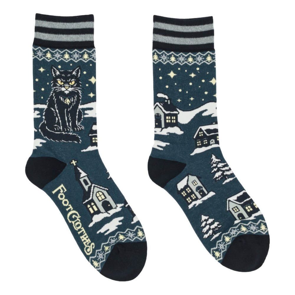 Footclothes - Yule Cat Sokken - Blauw
